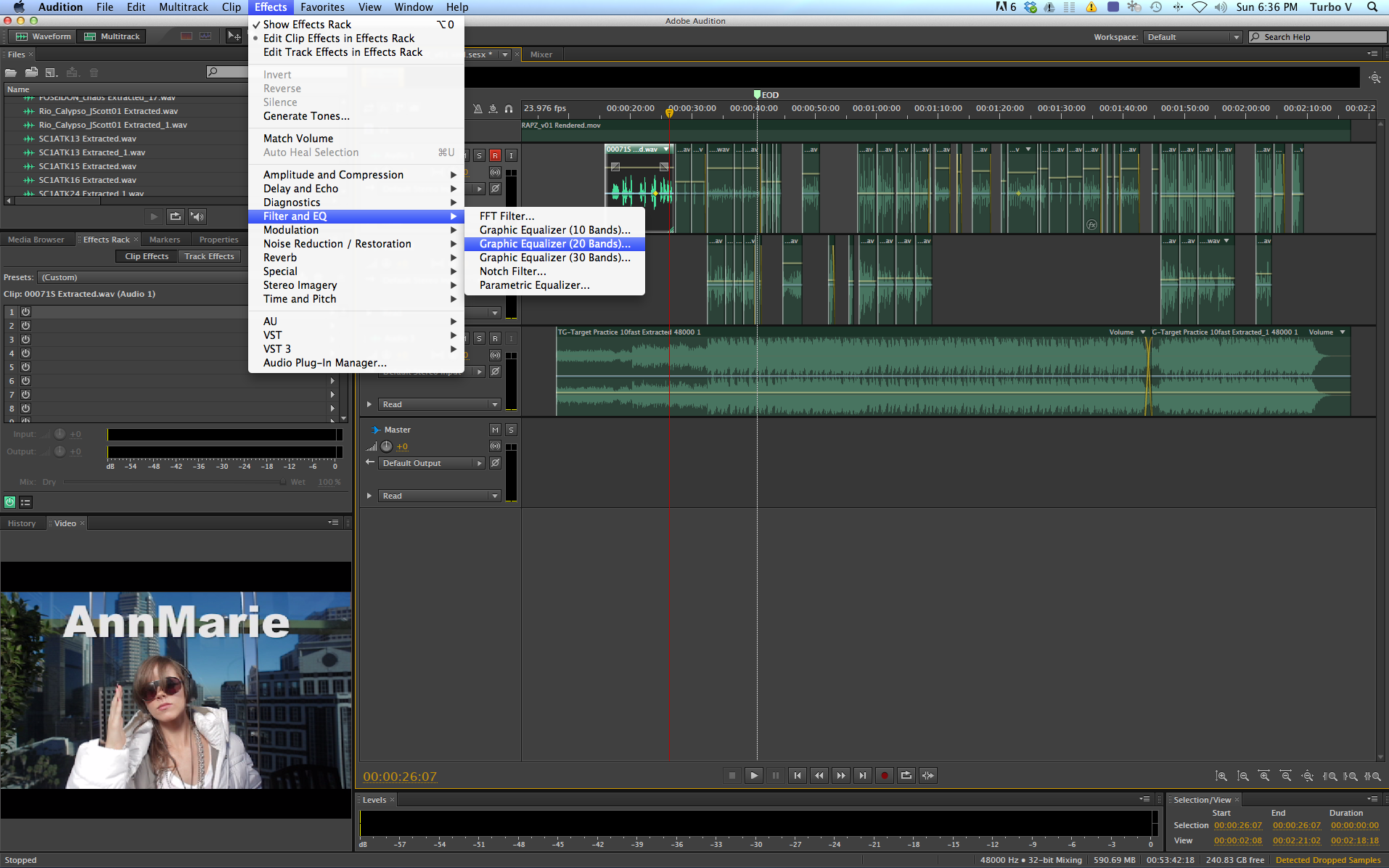 adobe audition playback speed