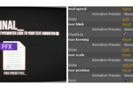 Vintage type effect for use in After Effects projects.