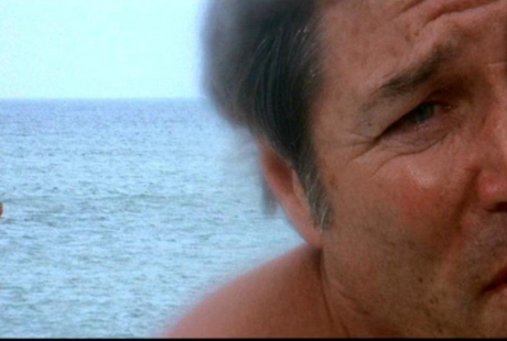 Spielberg uses the split diopter on this beach shot in Jaws