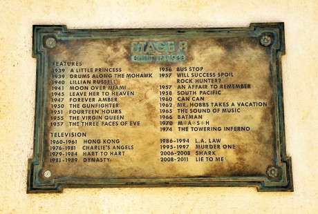 Films and TV shot on Stage 8